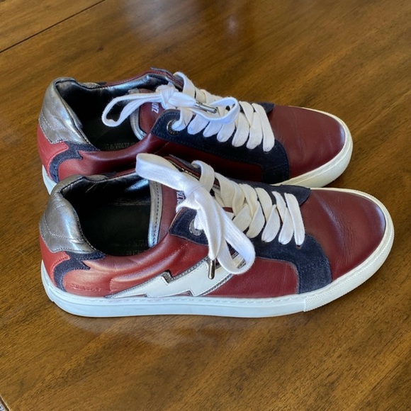 Zadig & Voltaire Maroon Flash Sneakers - Picture 4 of 5